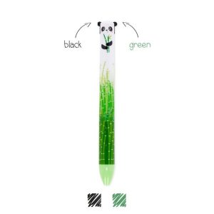 TWO COLOUR BALLPOINT PEN PANDA BAMBOO