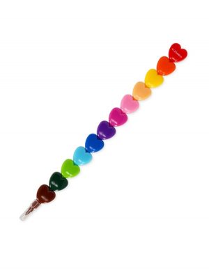 12 STACKABLE CRAYONS - HEART